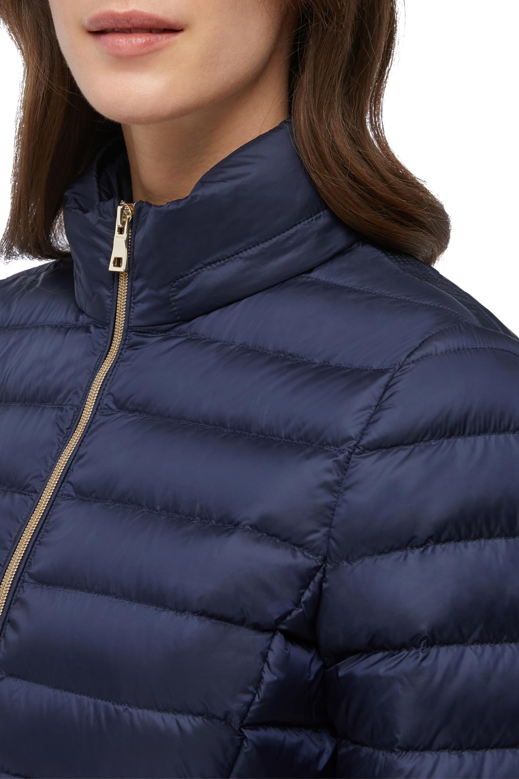 Geox Woman D JAYSEN DOWN Jacket NAVY BLZER_38, granatowy blezer, 32
