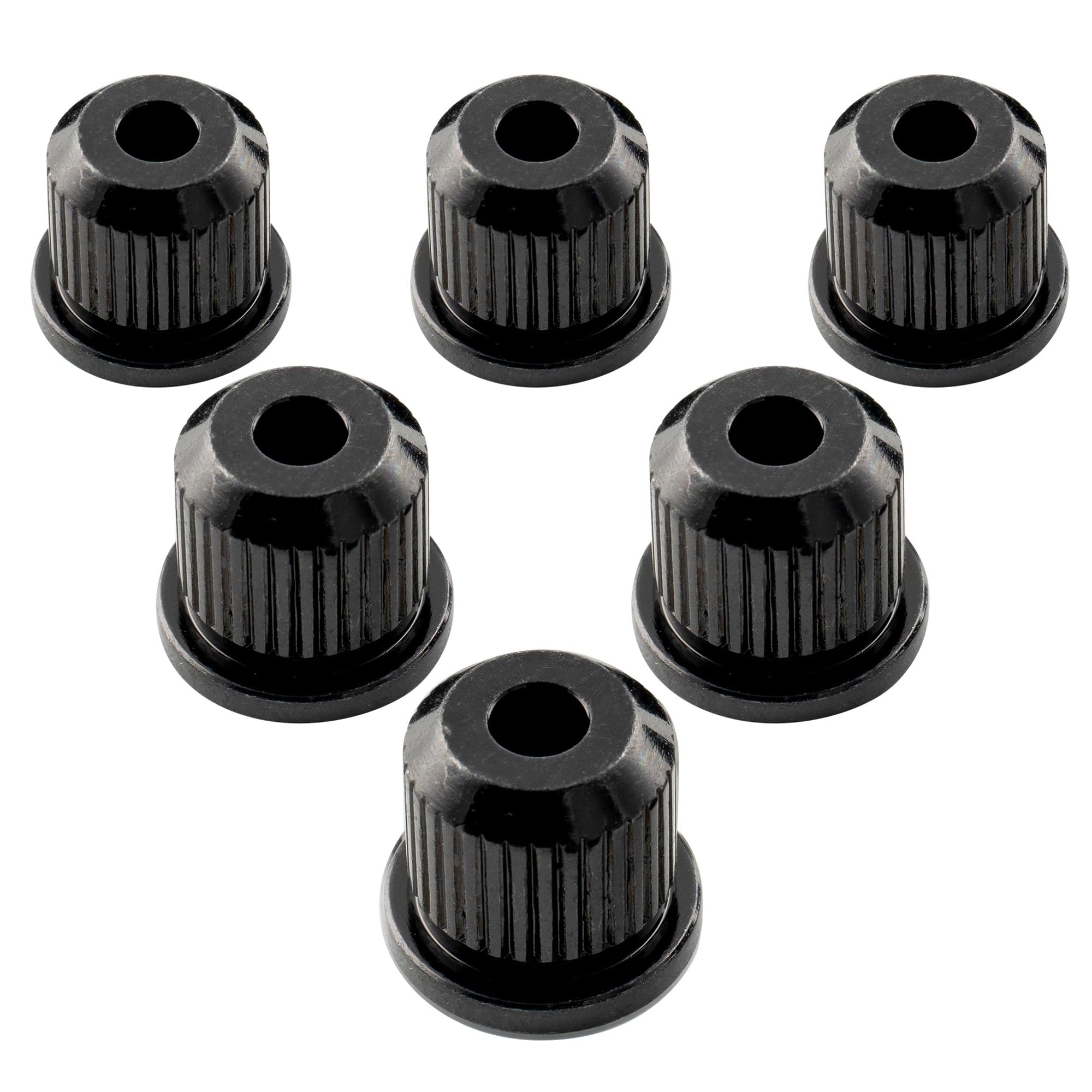 Musiclily Solid Brass Guitar String Ferrules - 5/16 Inch Tele Style Body Bushings In Cosmo Black - Foto 3