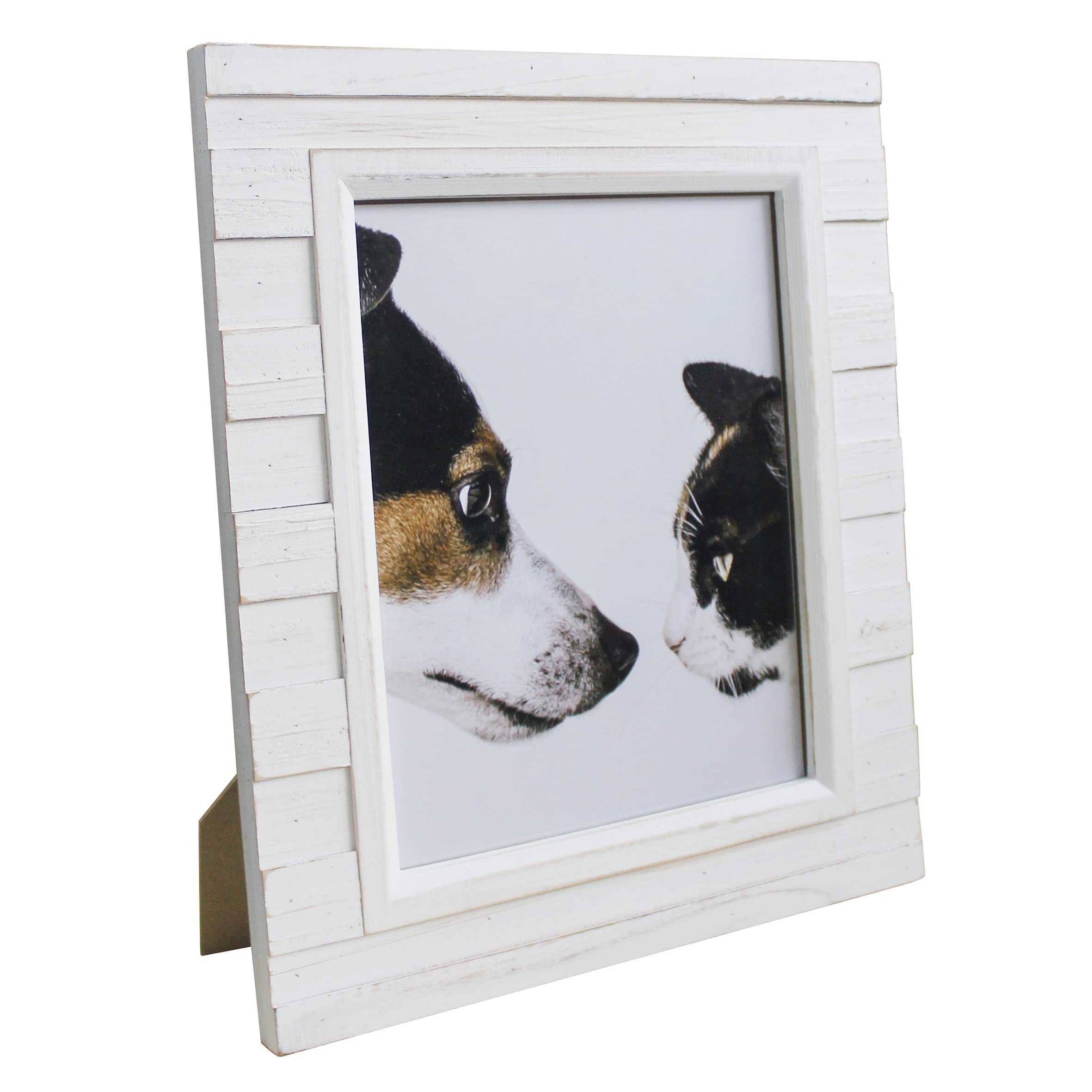 Cadre photo 20,3 x 25,4 cm en bois style primitif pour décoration murale