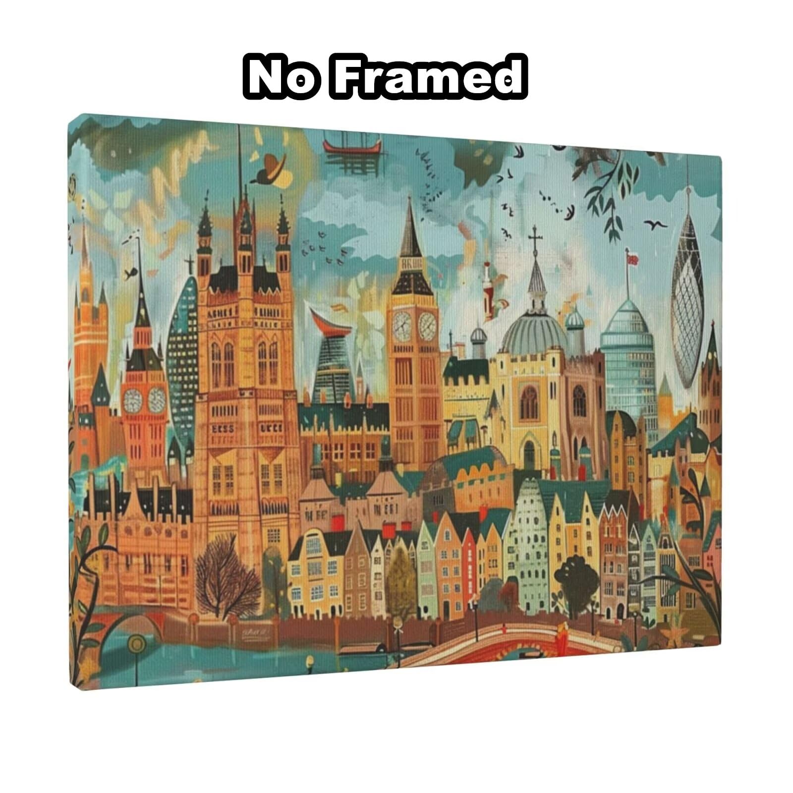 Kit per pittura con numeri per adulti, pittura paesaggistica con numeri per principianti, pittura acrilica con 6 pennelli, pittura ad olio per decorazione da parete (95 x 70 cm, senza cornice) MK42