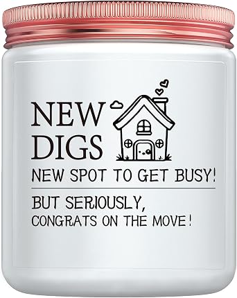 House Warming Gifts New Home, Funny Housewarming New Digs New Office Apartment Moving Gifts for Women Men Sister Friend Unique New Home Essentials Candle