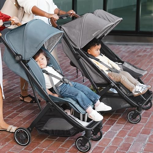 Miniatura 2 de UPPAbaby Minu Duo - Cochecito doble lado a lado, ligero y diseño compacto para viajes, fácil de plegar, desde el nacimiento hasta el niño pequeño,