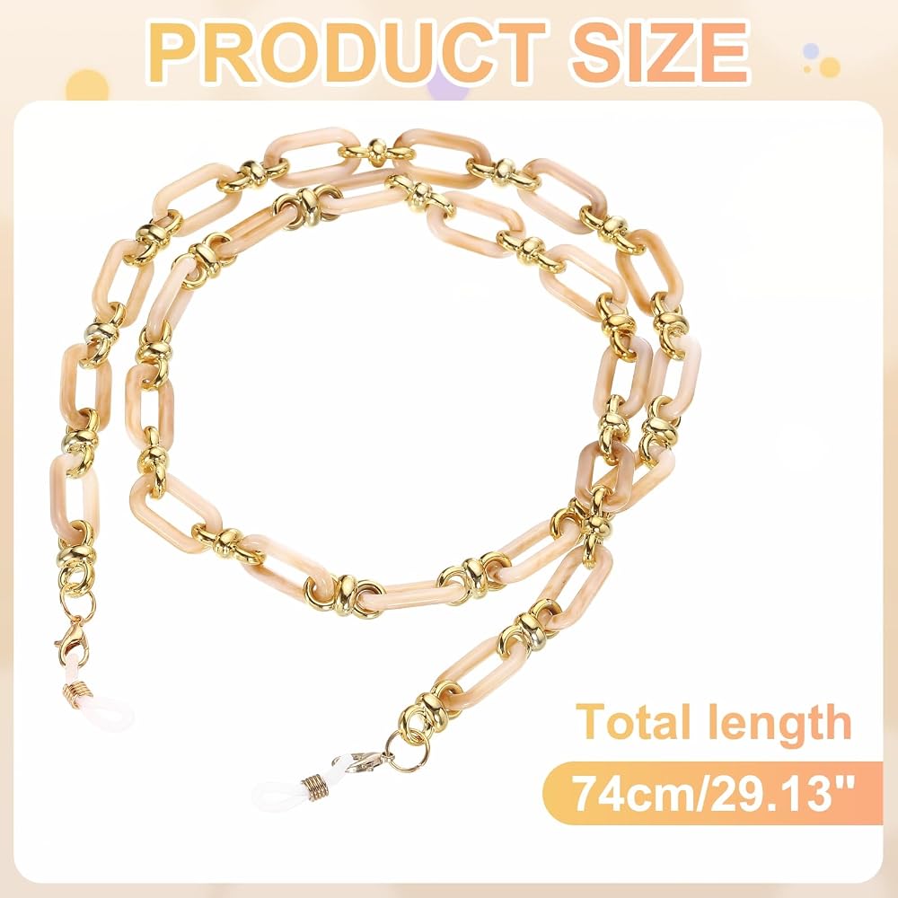 Amazon.com: uxcell Acrylic Glasses Chain, Eyeglass Chain Eyewear