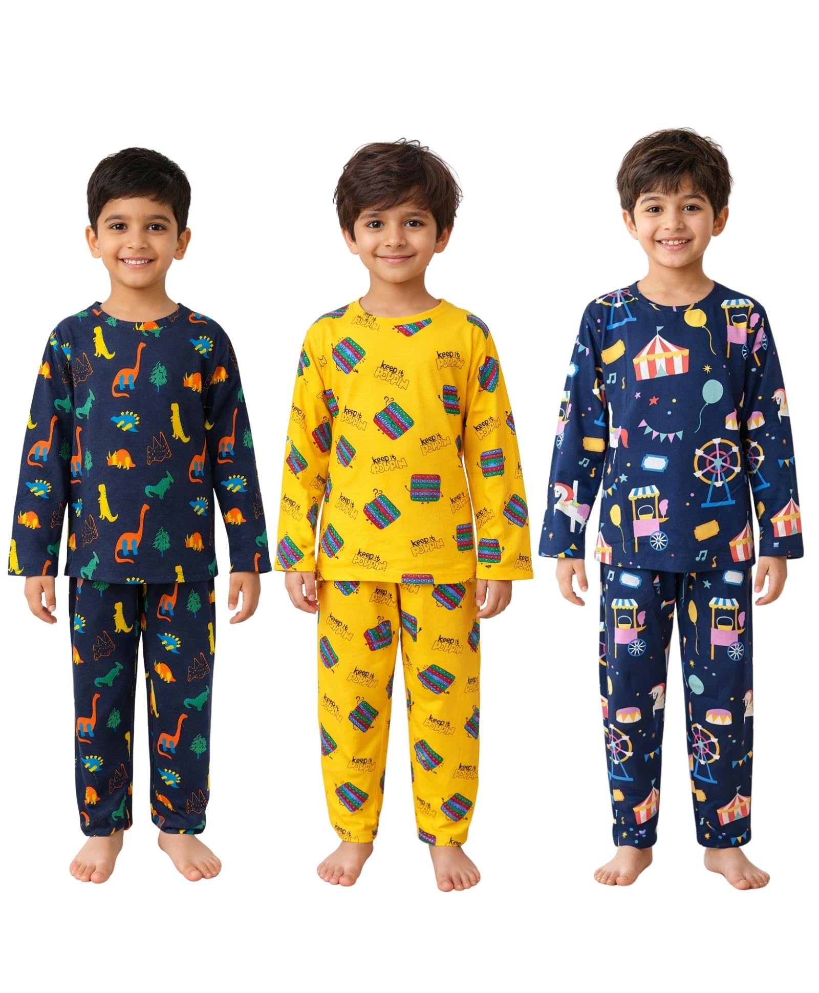 anthrilo Pyjama Set for Boys(Pack of 3)| Material: 100% Pure Cotton | Fabric: Skin-Friendly, ensuring a Soft Touch on Delicate Skin| Fit: Regular |Age Range: Suitable for Boys Aged 0-14 Years-picture-9