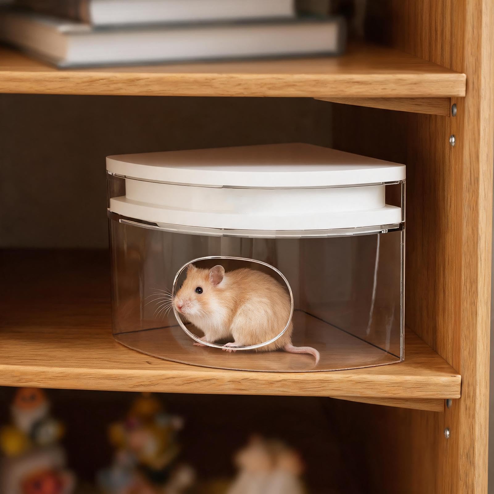 Casetta Piccoli Animali Rifugio Relax Anti-Incastro Animali Domestici | Rifugio Criceti Topi Lemming Furetti Scoiattoli Conigli Nani Gerbilli Cincillà Criceto Orsetto Seta Dorato