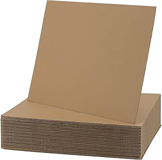 70 Pack 11 x 14 Inch Brown Corrugated Cardboard Sheets, 2mm Thick Cardboard Sheets, Flat Cardboard Inserts Corrugated Cardboard Pads for Packing, Mailing, DIY Crafts