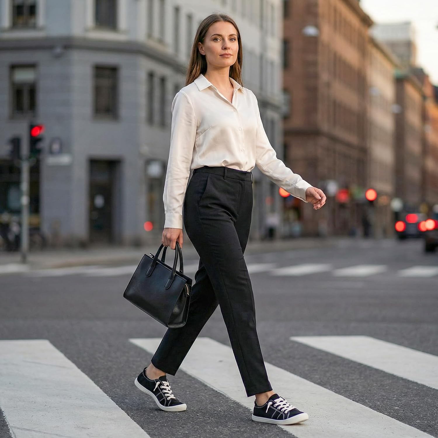 STQ Women Slip On Sneakers, Comfortable Casual Canvas Shoes - Image 3