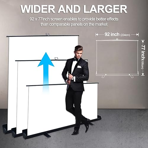 Miniatura 9 de EMART Panel Chromakey plegable de 80 x 92 pulgadas, pantalla verde para telón de fondo fotográfico, estudio de video, juego en vivo, tira portátil,