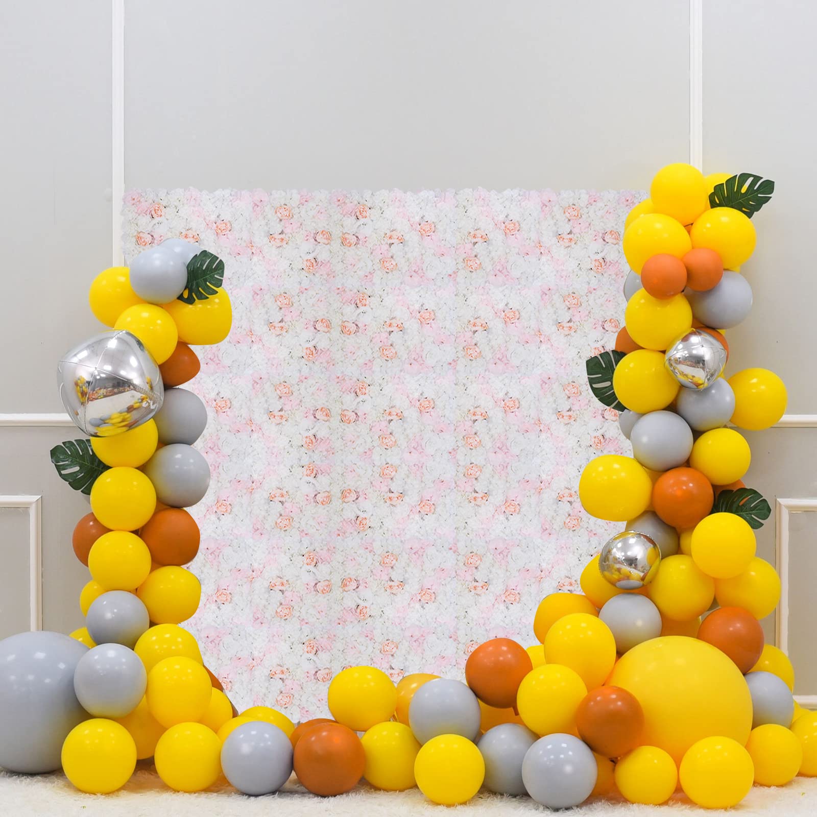 Rosenwand Künstliche Blumenwand DIY Hochzeit Straße Hintergrund Seidenblume für Hochzeitsortdekor Babyparty Partei 20 Stück 40 x 60CM