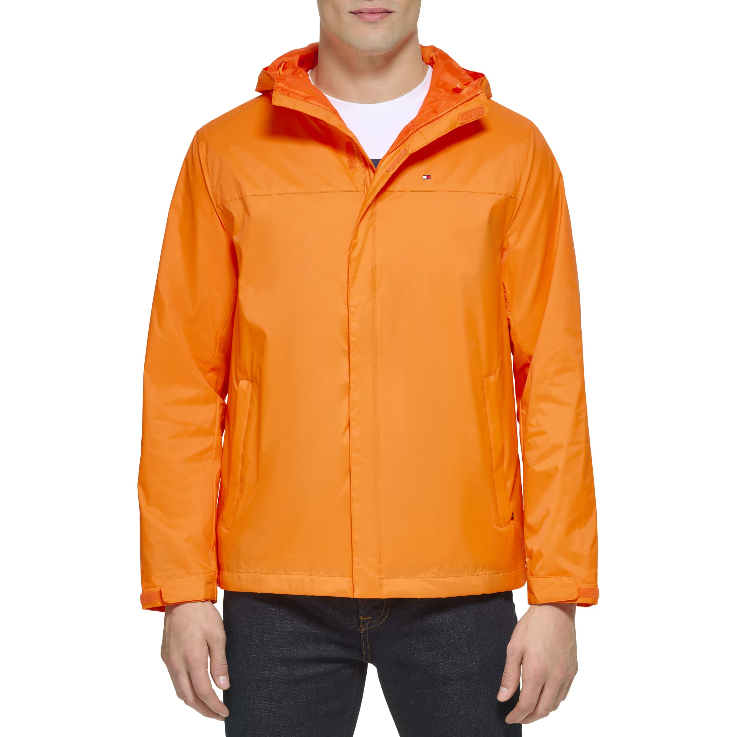 Tommy Hilfiger Men's Lightweight Breathable Waterproof Hooded Jacket