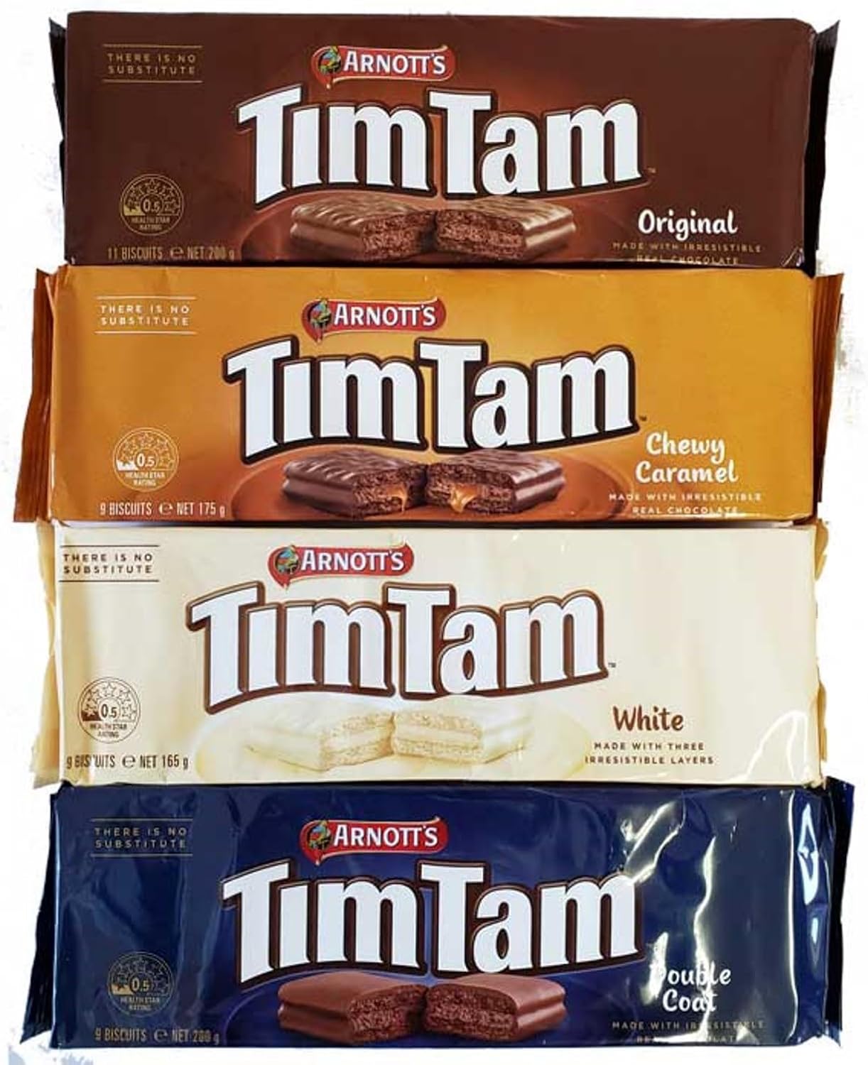 Amazon 【4種アソート】Arnott's(アーノッツ) ティムタム チョコレートビスケット (オリジナル ホワイト ダブルコート