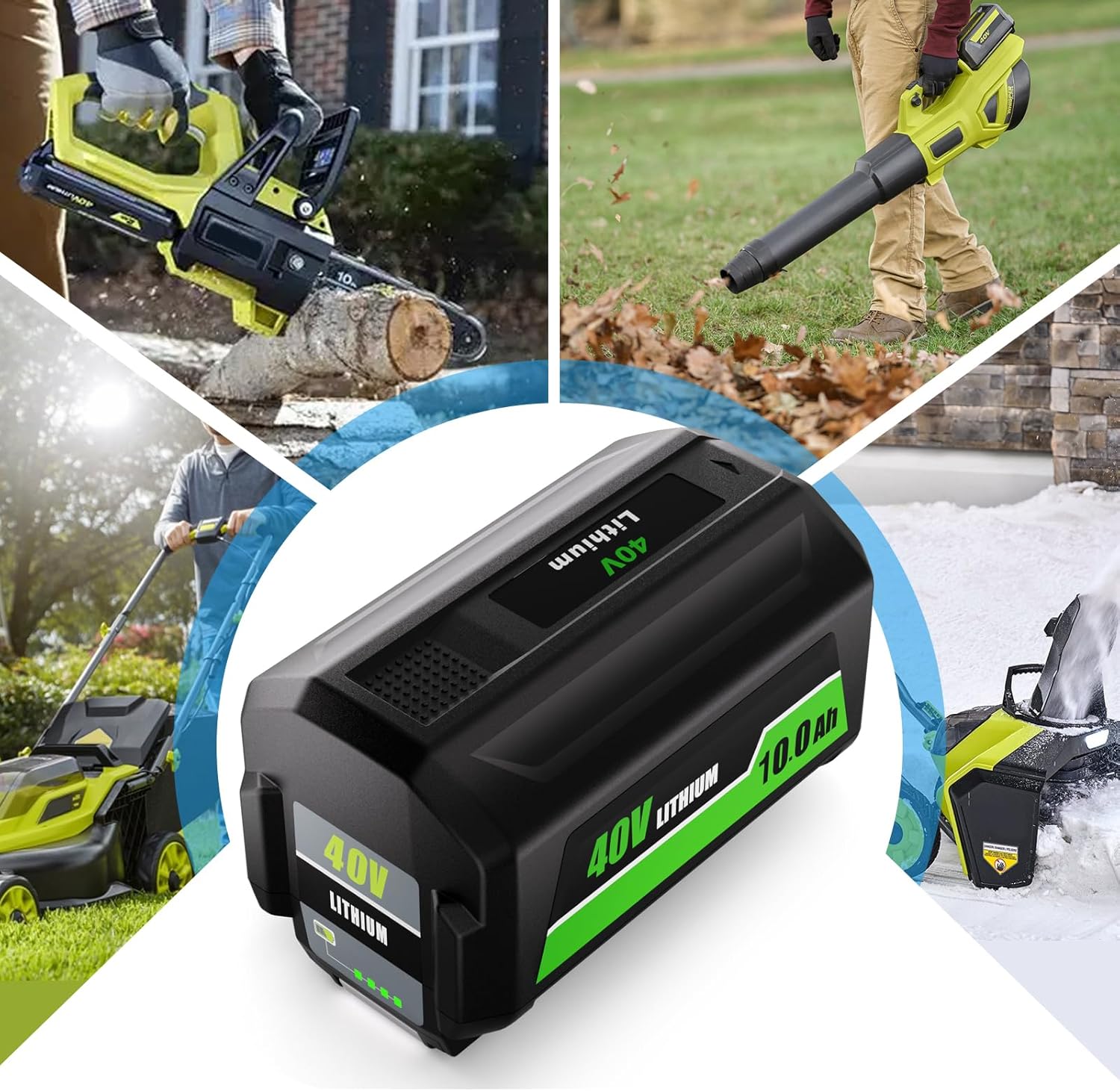 10.0Ah High Capacity Replacement for Ryobi 40V Battery OP4026 OP4030 OP4040 OP4050 OP4060 OP4075, Compatible with Ryobi 40 Volt Cordless Power Tools - Image 8