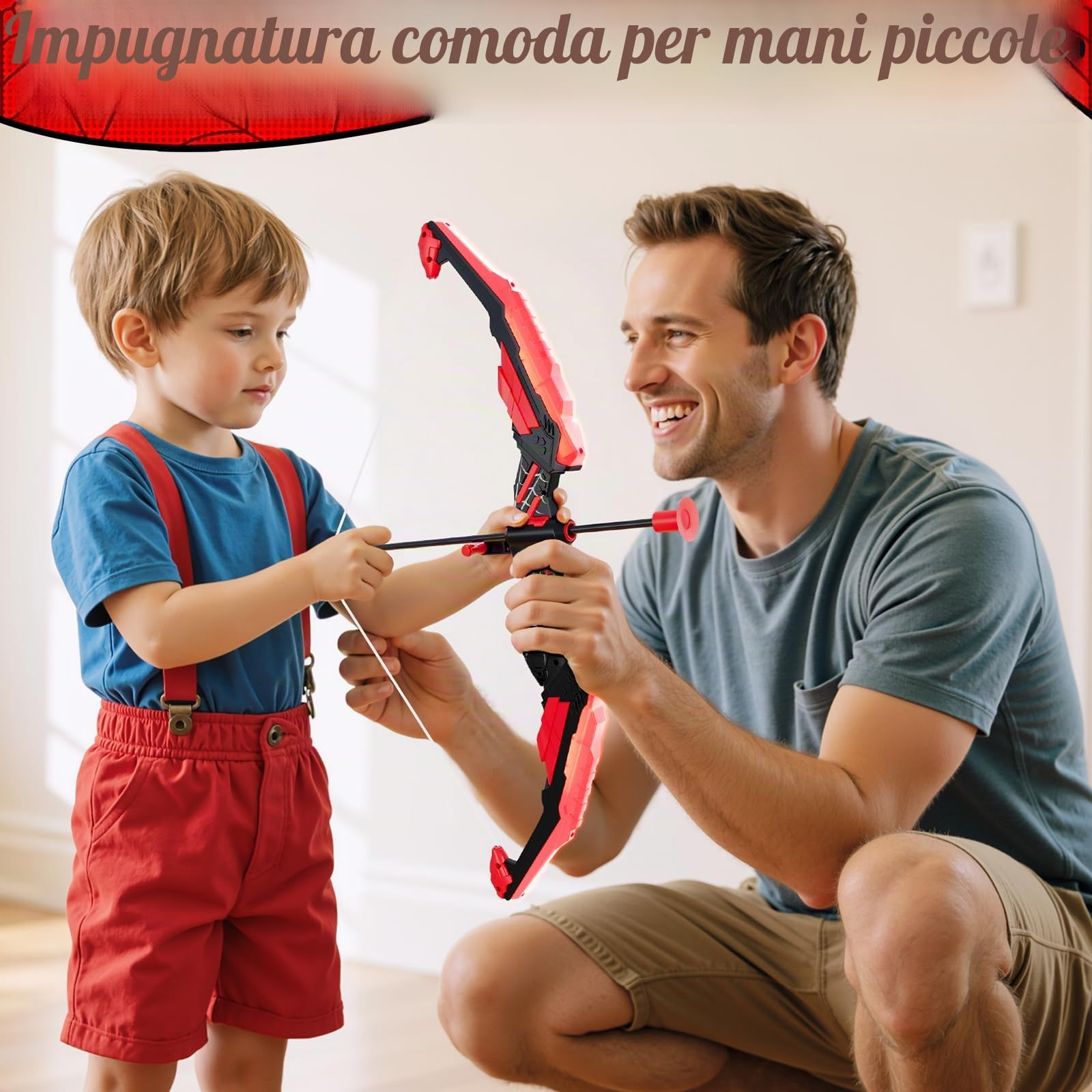 HYES Tiro con l'arco Freccia e Arco per Bambini Kit Arco e Freccia Giocattolo con Luci a LED, Frecce a Ventosa, Bersaglio, Frecce e Bersagli di Punteggio, Giocattolo Interno ed Esterno