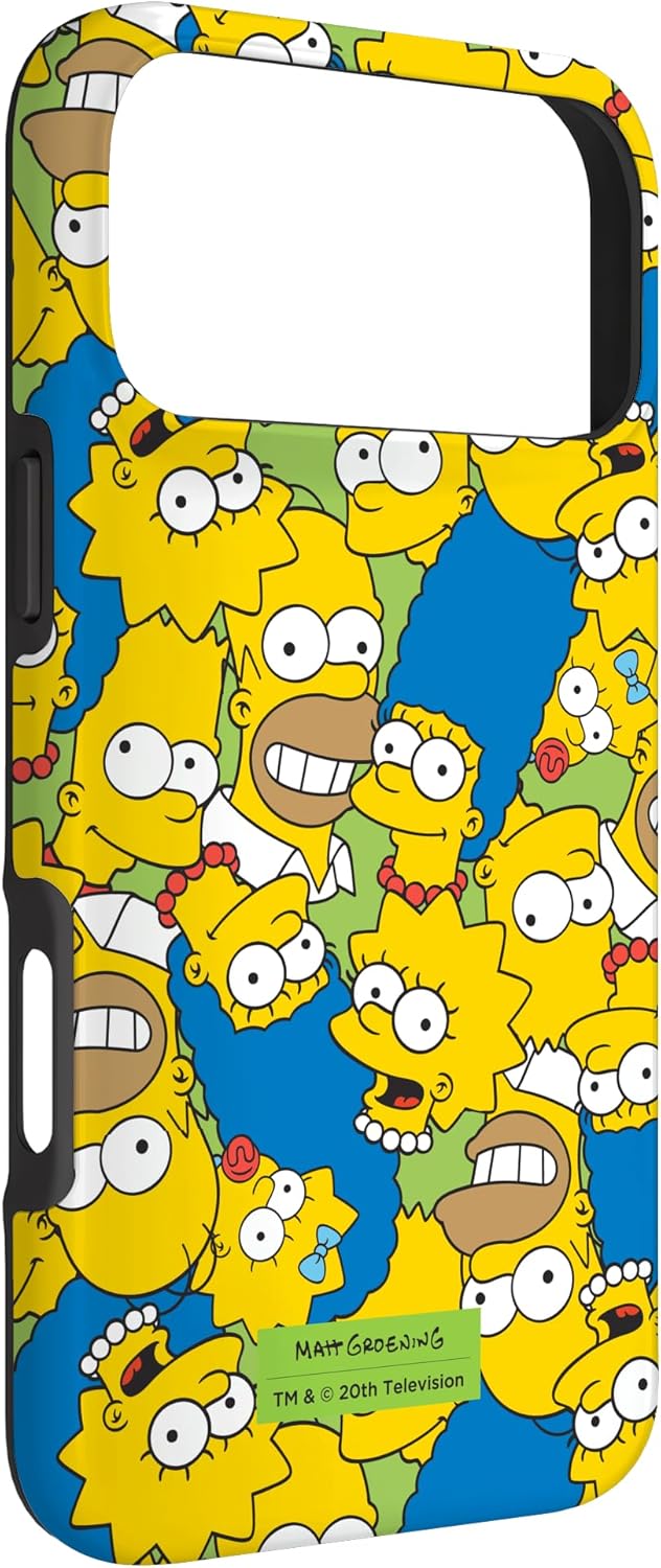 The Simpsons Homer Marge Bart Lisa Maggie Print Case for iPhone 17 Pro Max