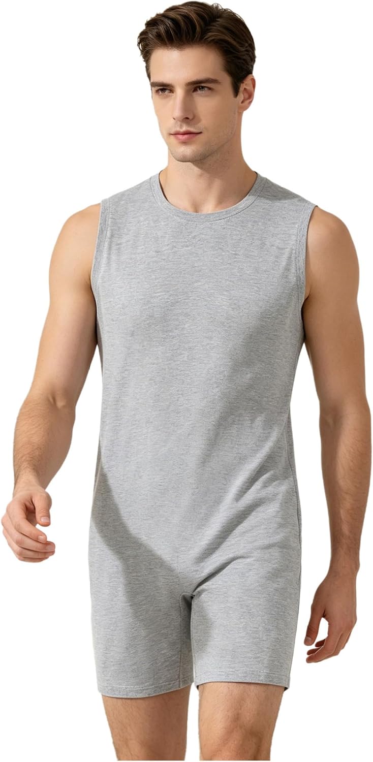 Adults Anti-Strip Adaptive Jumpsuit for Nursing Home | Sleeveless Tank Leotard,Back Zip,Easy Care Romper,Adaptive Romper,for Alzheimer's Patient and Limited Mobility