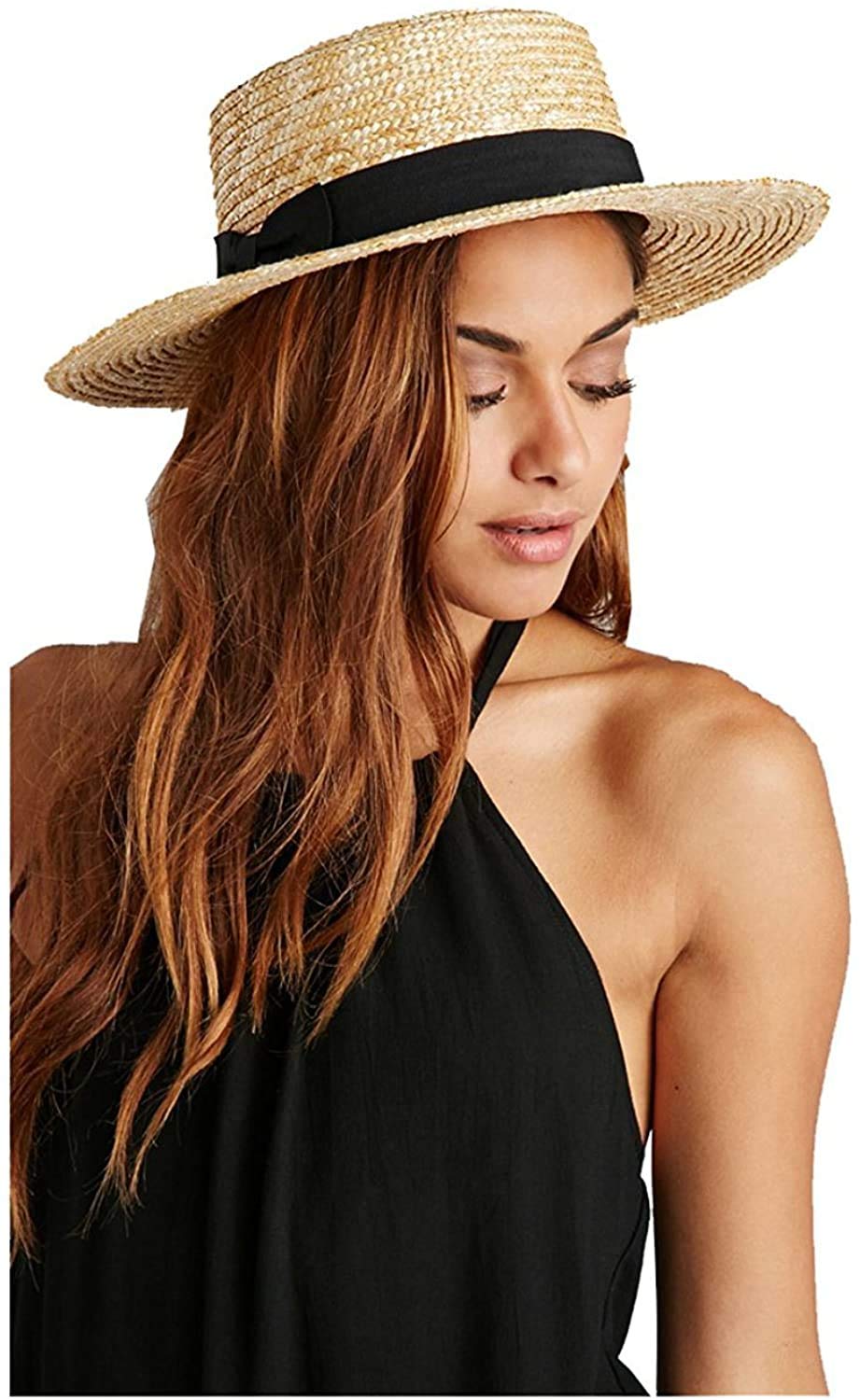 Lack Of Colorwomens The Spencer Classic Straw Boater Hat