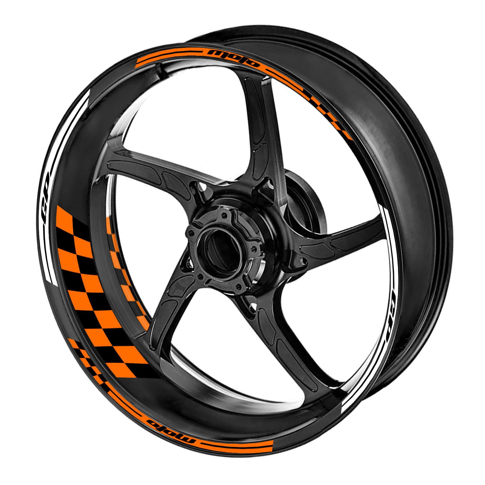 KETABAO 17 inch Rim Stickers Wheel Decals Compatible with GSXR750 18 19 20 21 22 GSX-R 600 1000 SV1000 S SV650 Orange