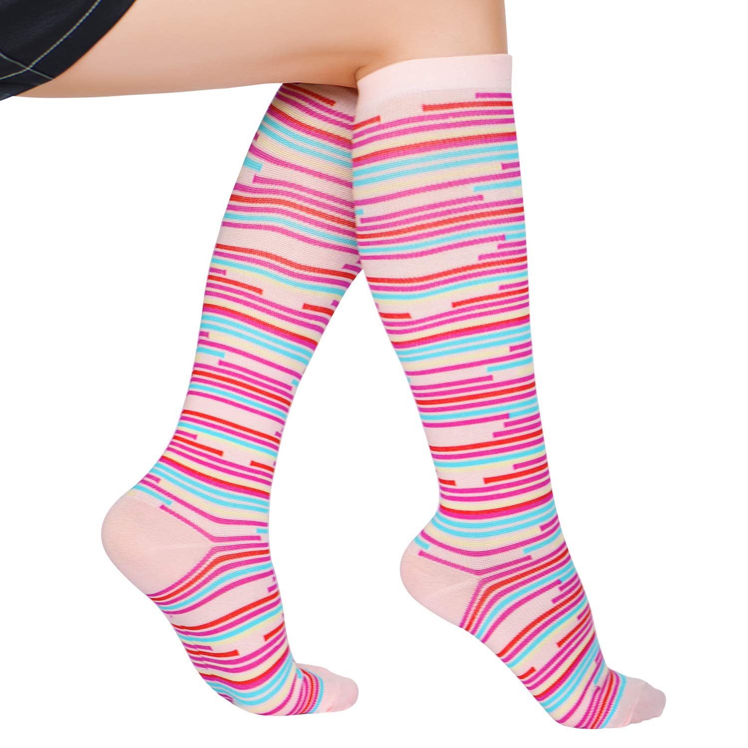 Lavencious Compression Socks 6 works 8-15mmHg for Women Shoe Size 6-10, Sock Size 9-11, 6 works, Style 602 - Image 4