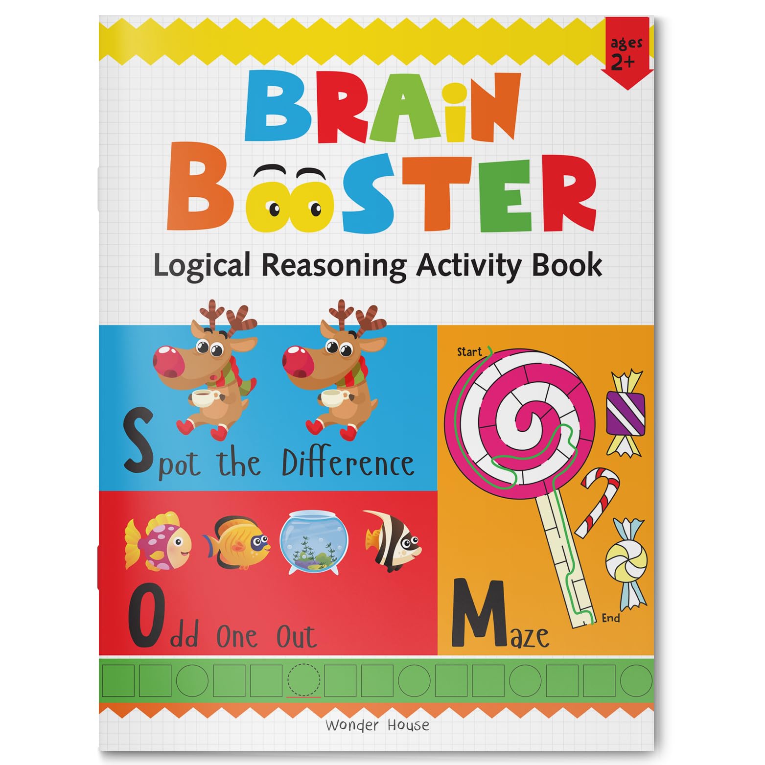 Preschool Activity Book: Brain Booster – Logical Reasoning Activity Book for Kids Ages 3–5 | Fun Puzzles, Patterns, Sorting, Matching & Thinking Skills | 3+ Hours of Brain-Boosting Fun