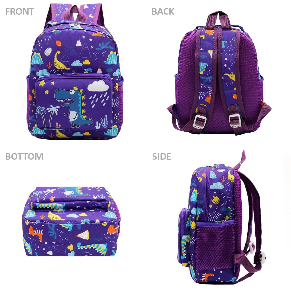 POWOFUN13 inch Kids Toddler Preschool Travel Backpack Cute Cartoon Backpack For Girls Boys Baby - Image 3
