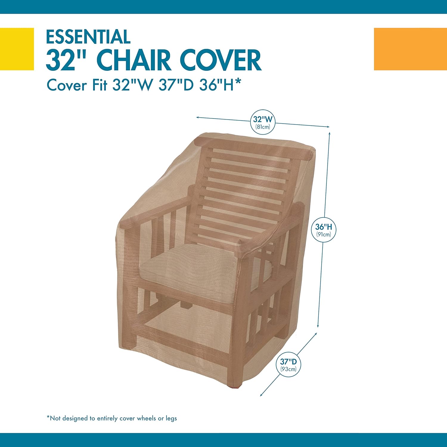 DUCKCOVERS Essential Water-Resistant 32 Inch Patio Chair Cover, Outdoor Chair Covers - Image 4