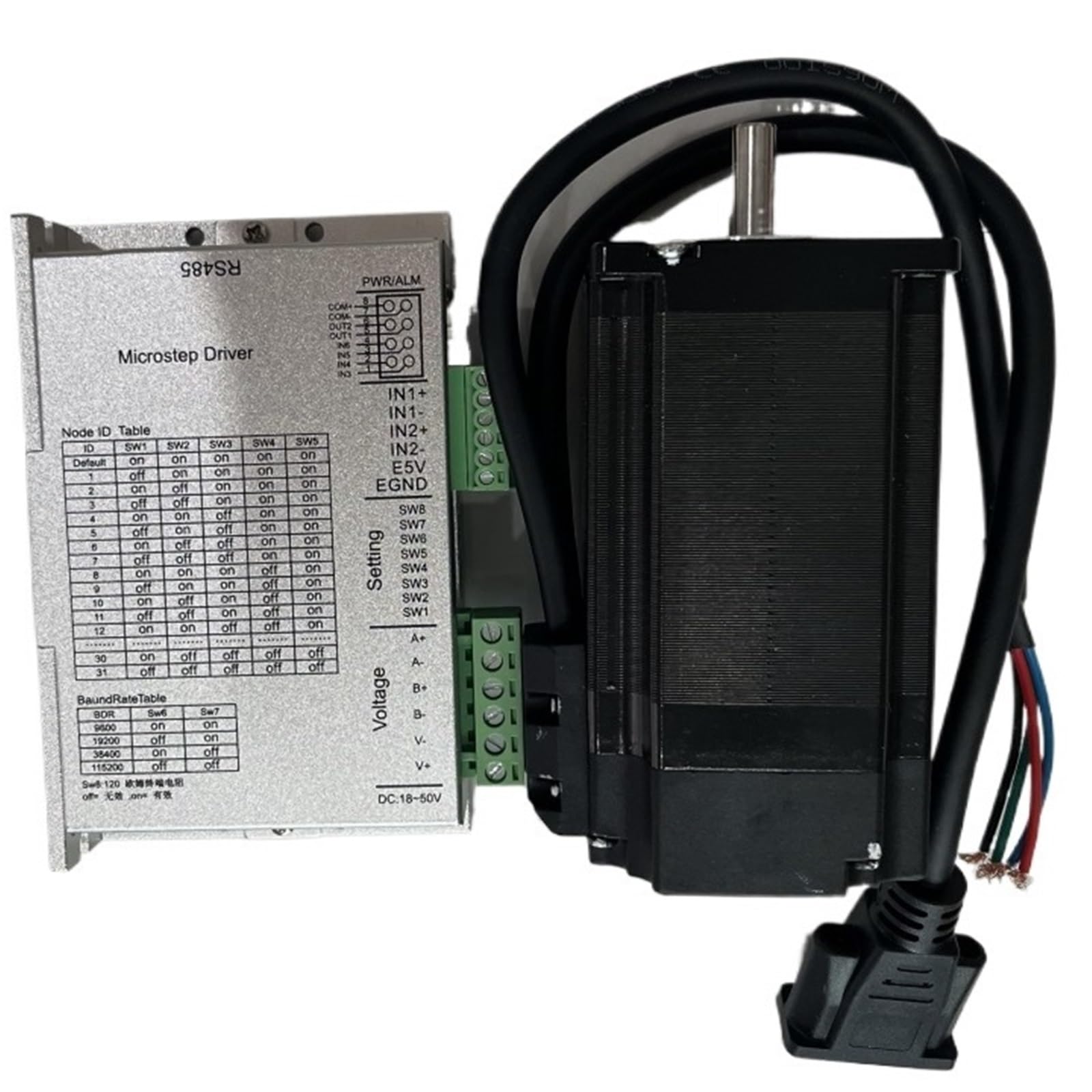 Kit moteur pas à pas boucle fermée NT86 avec commande RS485 et IO