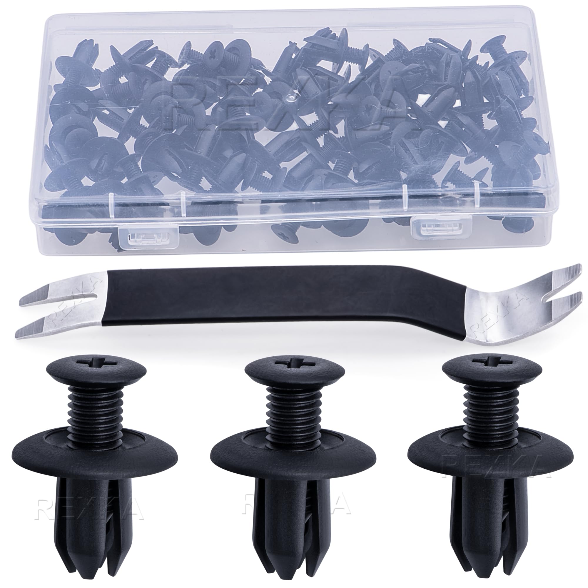 Rexka 51pcs Splash Shield Fender Liner Rocker Molding Retainer