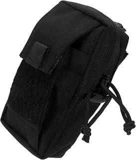 Vaguelly Backpack Strap Phone Pouch with Zipper Pocket for Hiking Use | Nylon Build, Black Finish, Universal Strap Fit, Waterproof Protection, Handsfree Convenience