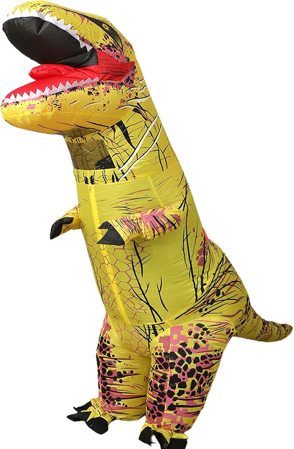 Inflatable Dinosaur Costume for Adult and Kid,Blow Up Dinosaur Costume for Halloween Cosplay Party,Fancy T-rex Costume Outfit