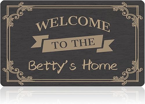 Differ More Tapete de bienvenida personalizado para exteriores para puerta delantera, tapete personalizado para entrada interior con nombre de la