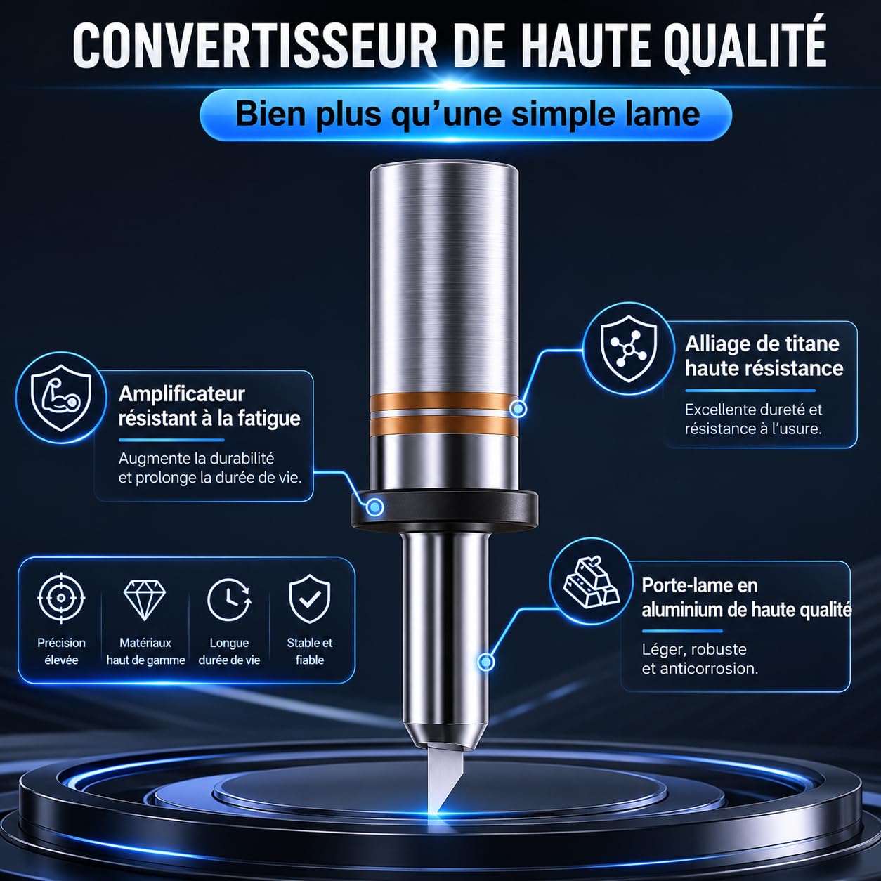 Hanboost C1 Kit de découpe à ultrasons professionnel sans fil multi-matériaux compatible pour projets de bricolage