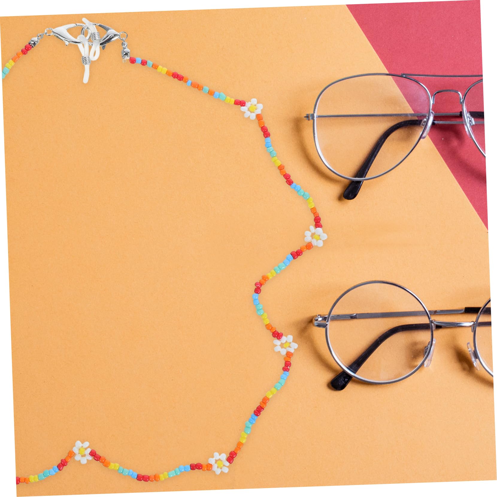 Gatuida Teiliges Blumenperlen Brillenketten Stilvolle Daisy Maskenhalter Bunte Farben Für Sonnenbrillen Lesebrillen Und Masken Halt Für Sport Und Freizeit