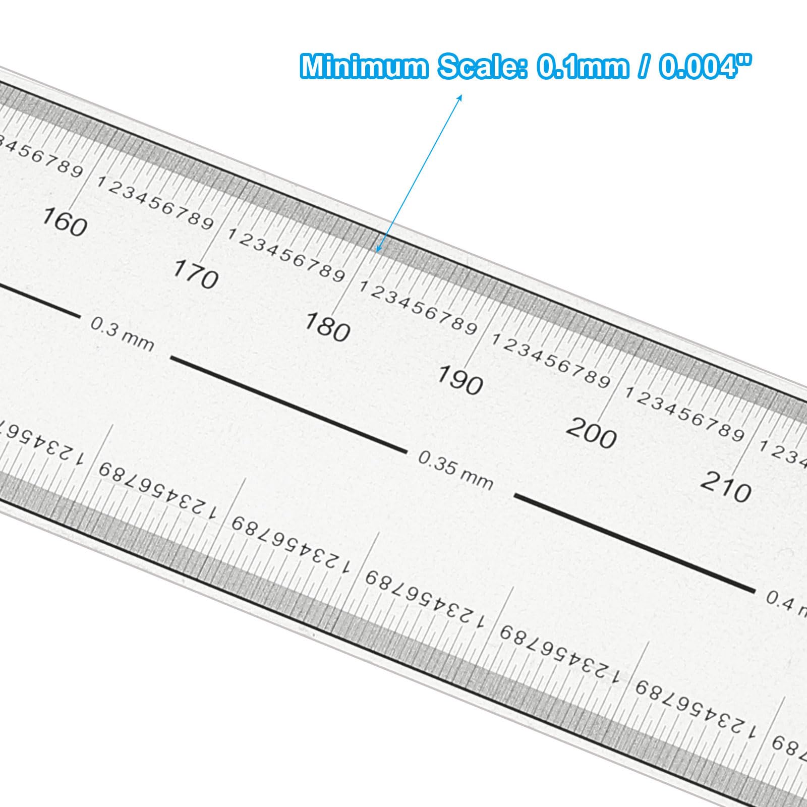PATIKIL Film Flexible Ruler 40cm 0.1mm Scale with R Angle and Width Lines Clear PET Plastic Folding Straight Ruler for Factory Transparent - Image 4