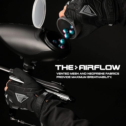 Miniatura 6 de Glove Station Hyper-Fit - Guantes tácticos de paintball  2 diseños sin dedos para paintball y equipo de Airsoft para hombres con excelente agarre