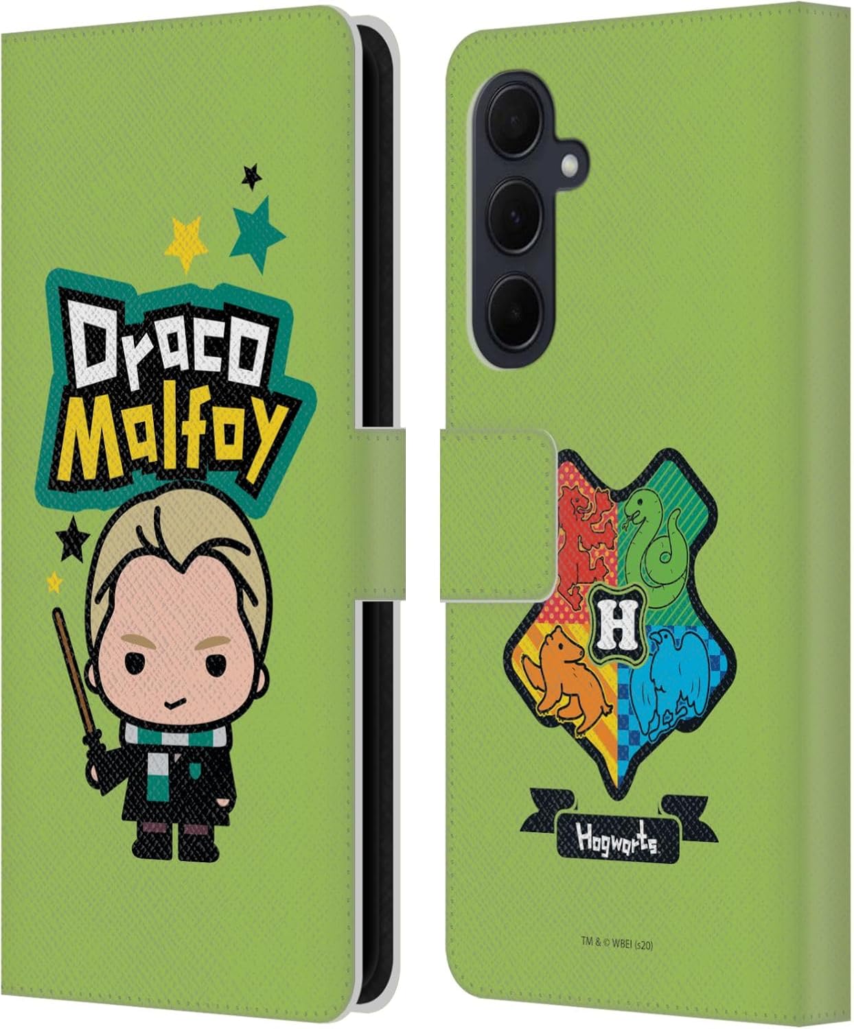 Head Case Designs Officially Licensed Harry Potter Draco Malfoy Deathly Hallows XXVIII Leather Wallet Case Compatible with Samsung Galaxy A35 5G