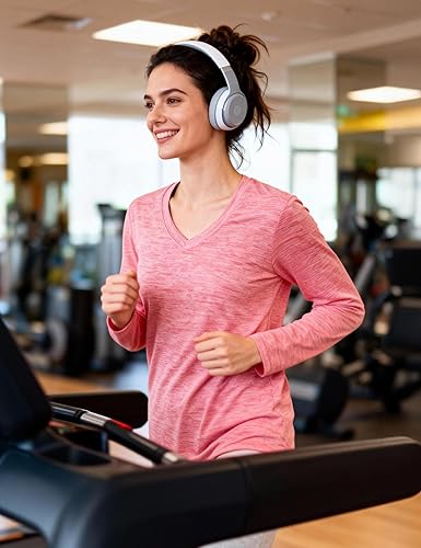 Miniatura 3 de Paquete de 4 a 7 camisetas de manga larga para mujer, camisetas que absorben la humedad, camisetas de entrenamiento de manga larga para mujer,