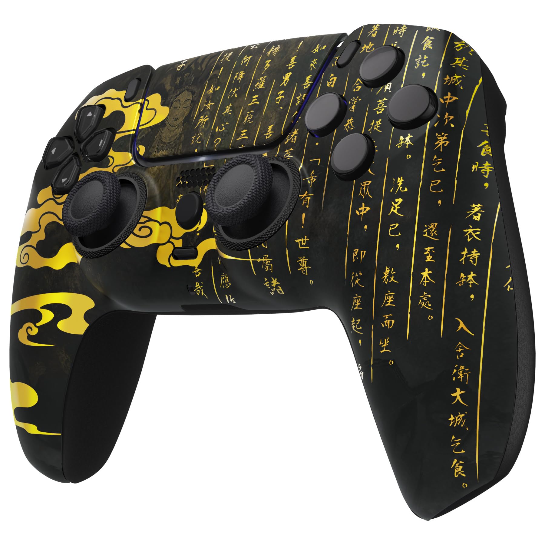 eXtremeRate Luna Cover per ps5 Controller Joystick,Shell Frontale Touchpad Ricambio,Scocca Ridisegnata&Anelli per ps5 Joypad BDM 010/020/030/040/050-Mito Orientale