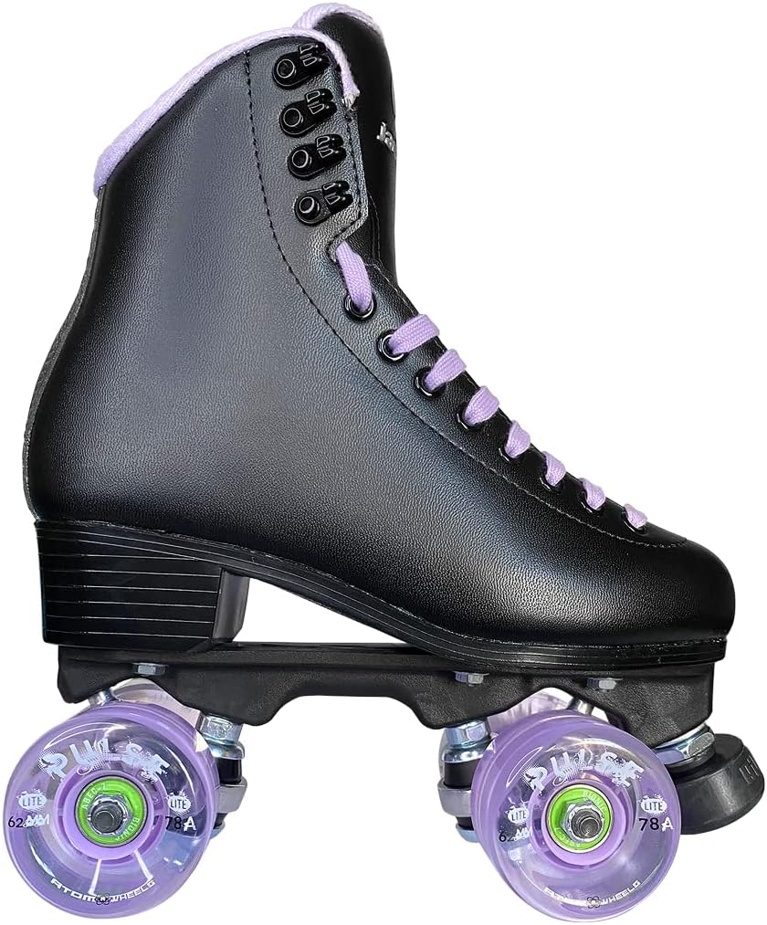Jackson Ultima Finesse Women's Outdoor Quad Roller Skate Black/Lilac Size 7