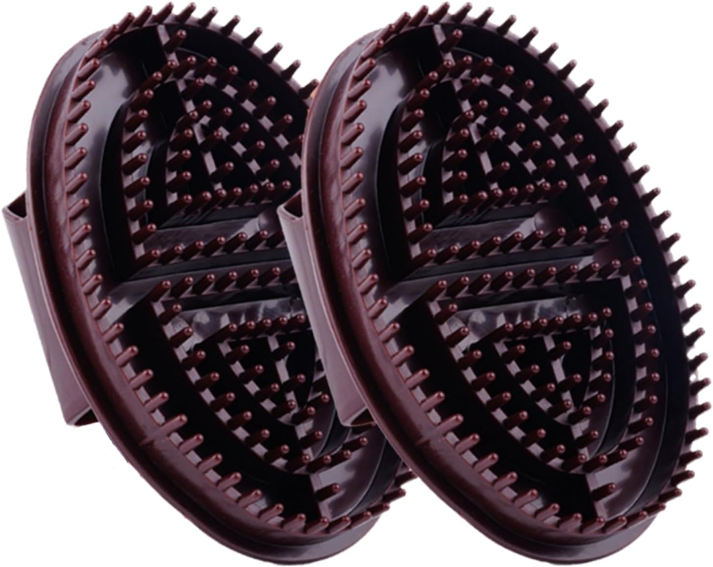 Tazweeq 2 Pcs Meridian Brush Massage Brush, Beauty Salon Professional Custom Meridian Brush, Acupressure Meridian Brush, Meridian Scalp Massage Brush, Full Body Relaxation Comb (Brown)