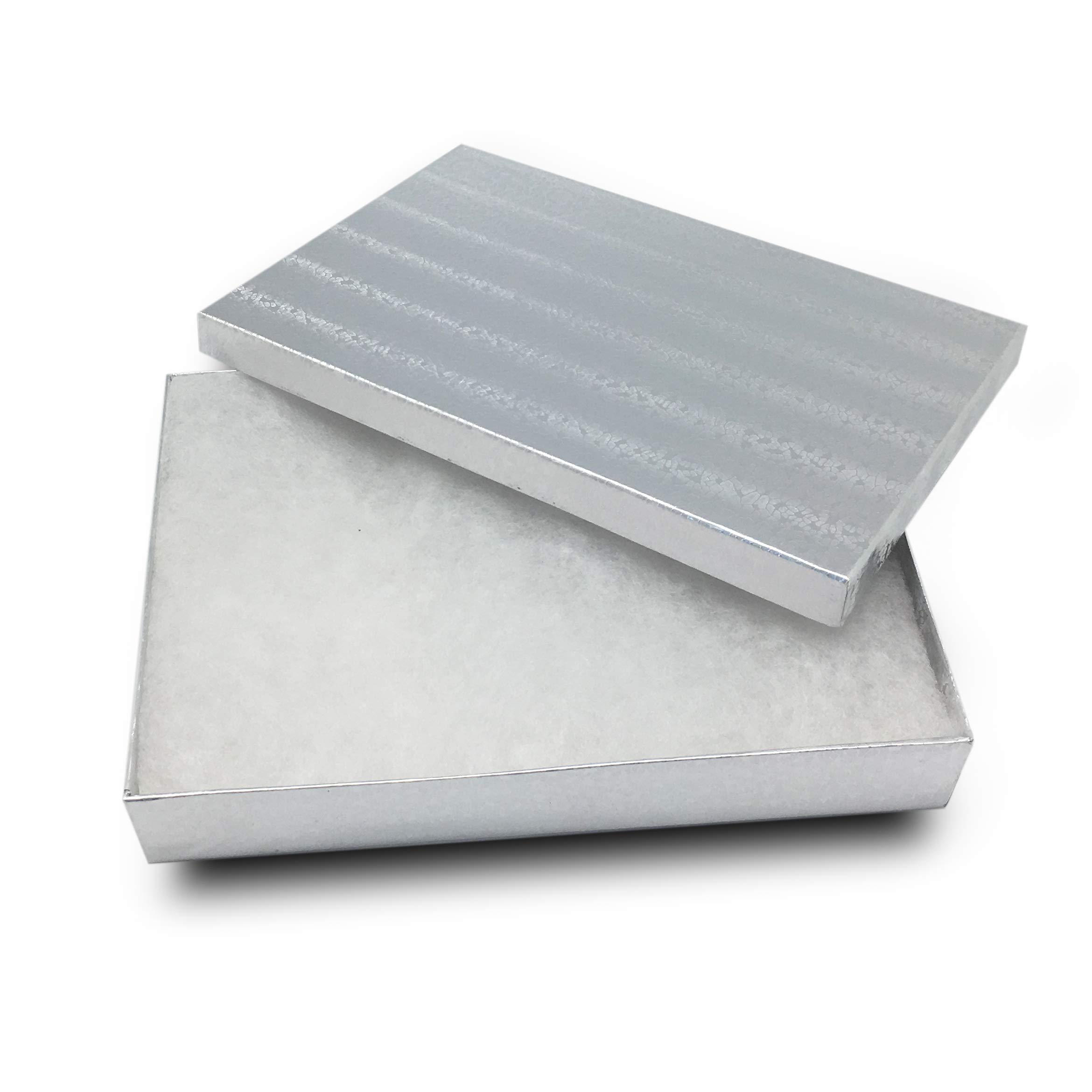 TheDisplayGuys 100-Pack #32 Cotton Filled Cardboard Paper Jewelry Box Gift Case - Gold Foil (3 1/4" X 2 1/4" X 1 - View #9