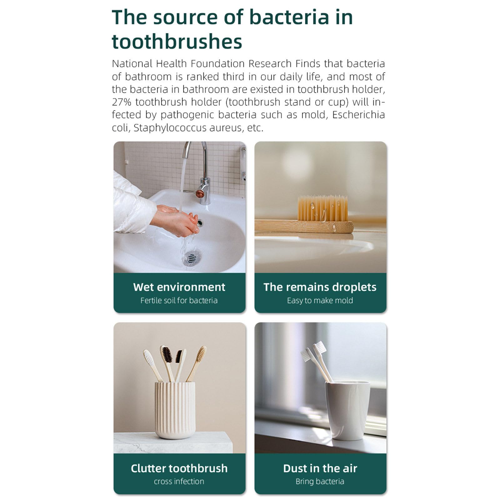 Soporte inteligente para cepillos de dientes, caja de almacenamiento montada en la pared para baño sin perforaciones, soporte eléctrico para cepillos de dientes con 5 ranuras,Pink