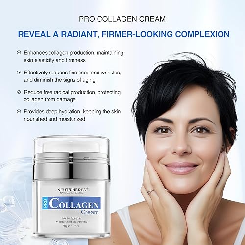 Miniatura 8 de Neutriherbs Crema facial hidratante facial de colágeno, reduce las manchas negras y las imperfecciones, la hidratación persistente reduce las líneas