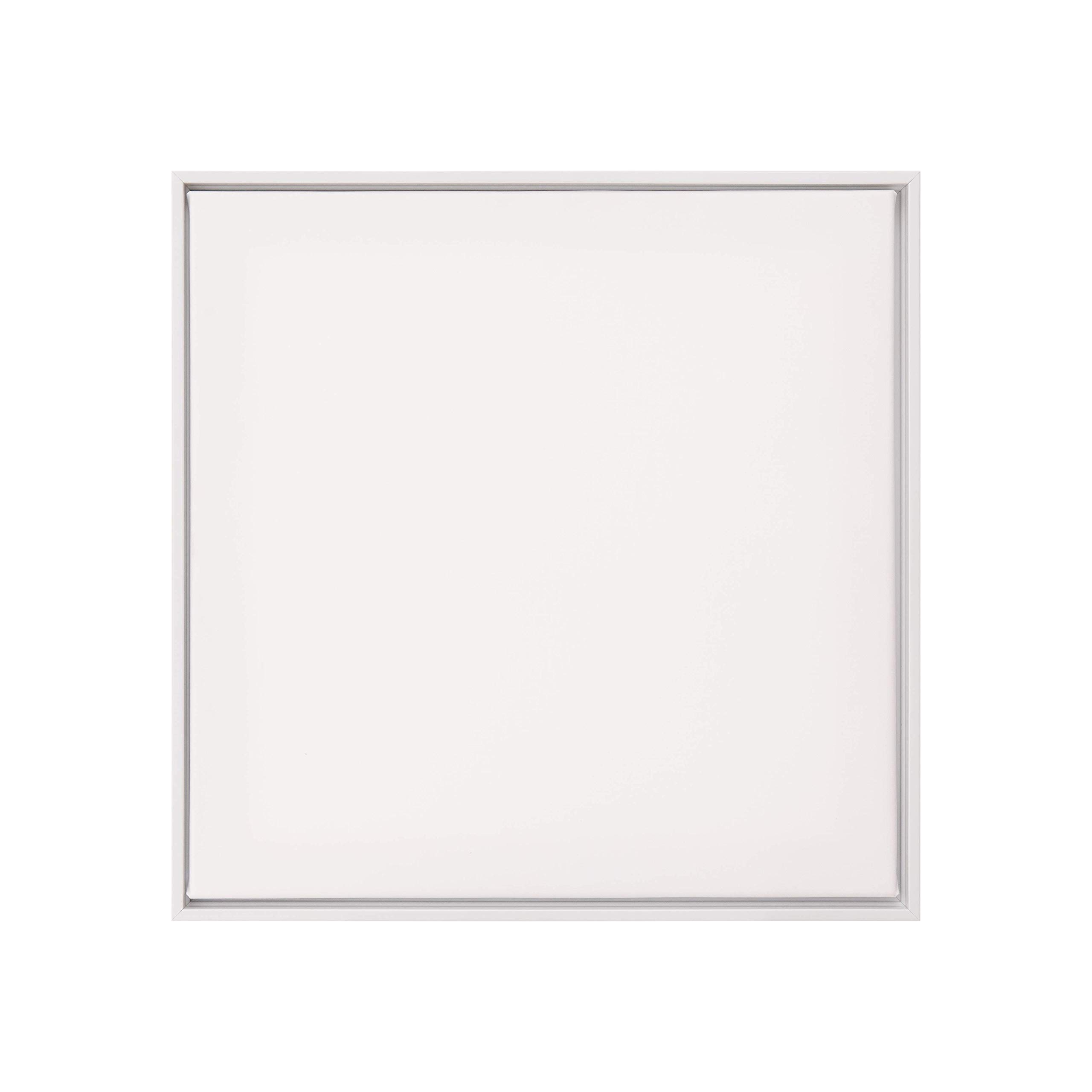 Pixy Canvas 14x14 inch Floater Frame for Canvas Paintings. 12 Colors. Floating Frame fits 5/8", 3/4" & max 7/8" Deep Stretched Canvas & Wood Panels (White, 14 x 14 in)