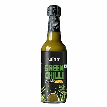 Winn Green Chilli Sauce 200g Glass Bottle | Pack of 1 | Chinese Sauce | Spicy - image, photos