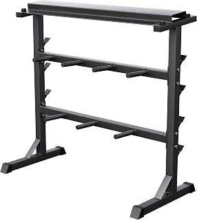 GORILLA SPORTS® Soporte para Pesas y Mancuernas - Max. 400kg, Color a Elegir - Soporte Barra Pesas, Soporte Mancuernas, Soporte Pesas, Soporte Estante, Soporte Pesas y Barras, Organizador Gimnasio