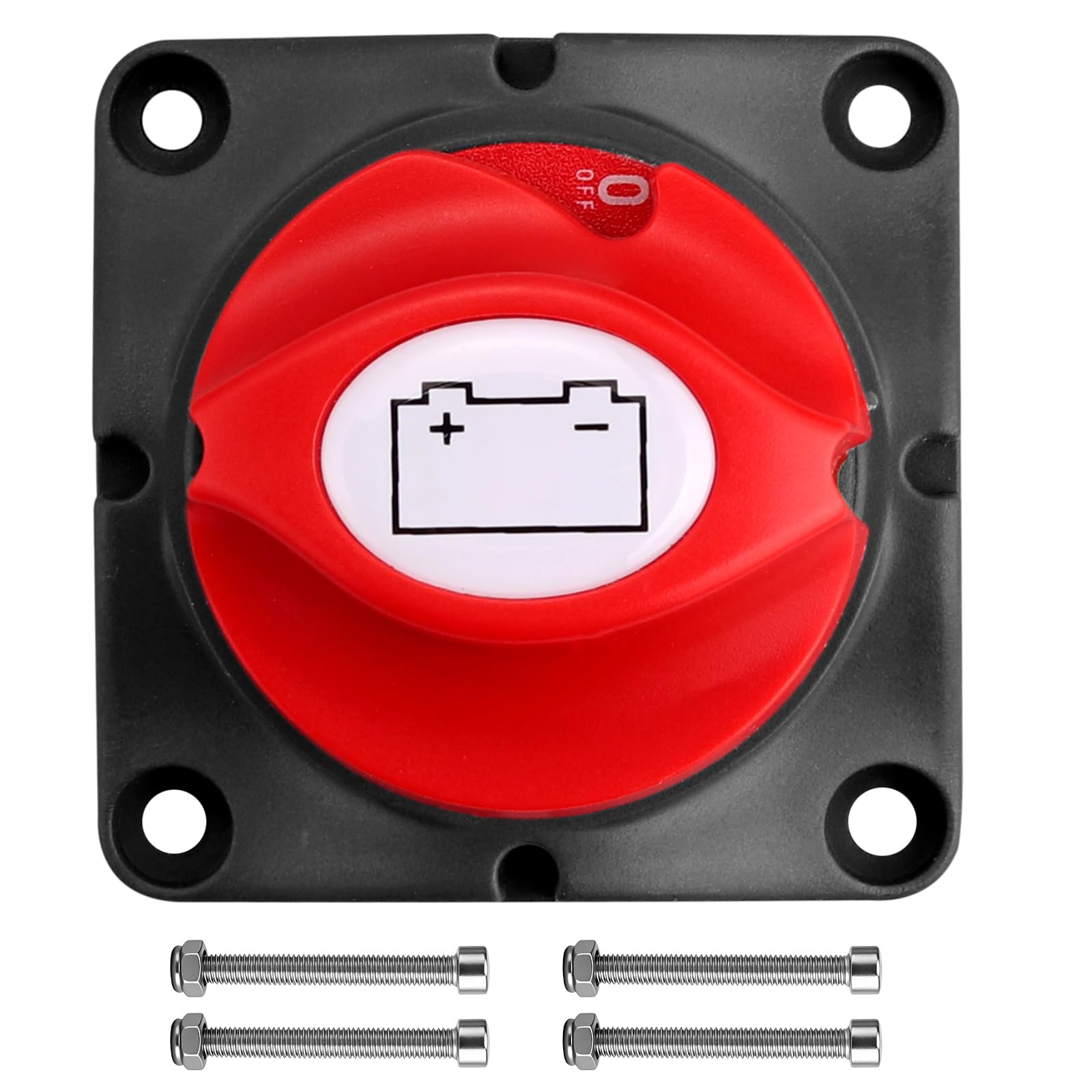 Odłącznik akumulatora 275 A 12 V, wyłącznik główny akumulatora wysokiego prądu 12 V, wodoszczelny IP45, do samochodu, kampera, łodzi, ciężarówki, traktora, 12-48 V DC