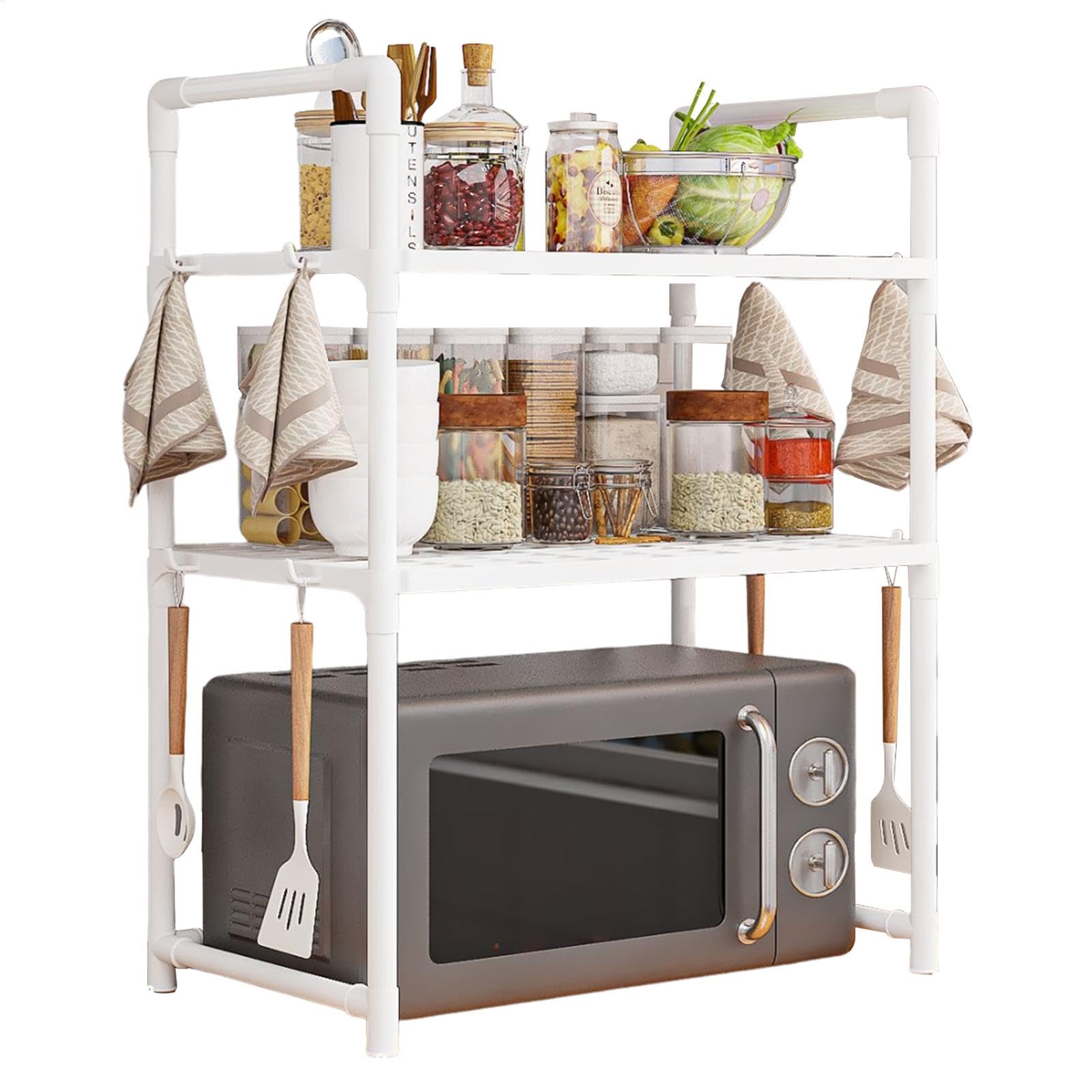 Support de comptoir pour micro-ondes – Étagère de cuisine pour four à micro-ondes | Étagère de comptoir de cuisine | Étagère de boulangerie pour cuisine | Support de rangement utilitaire