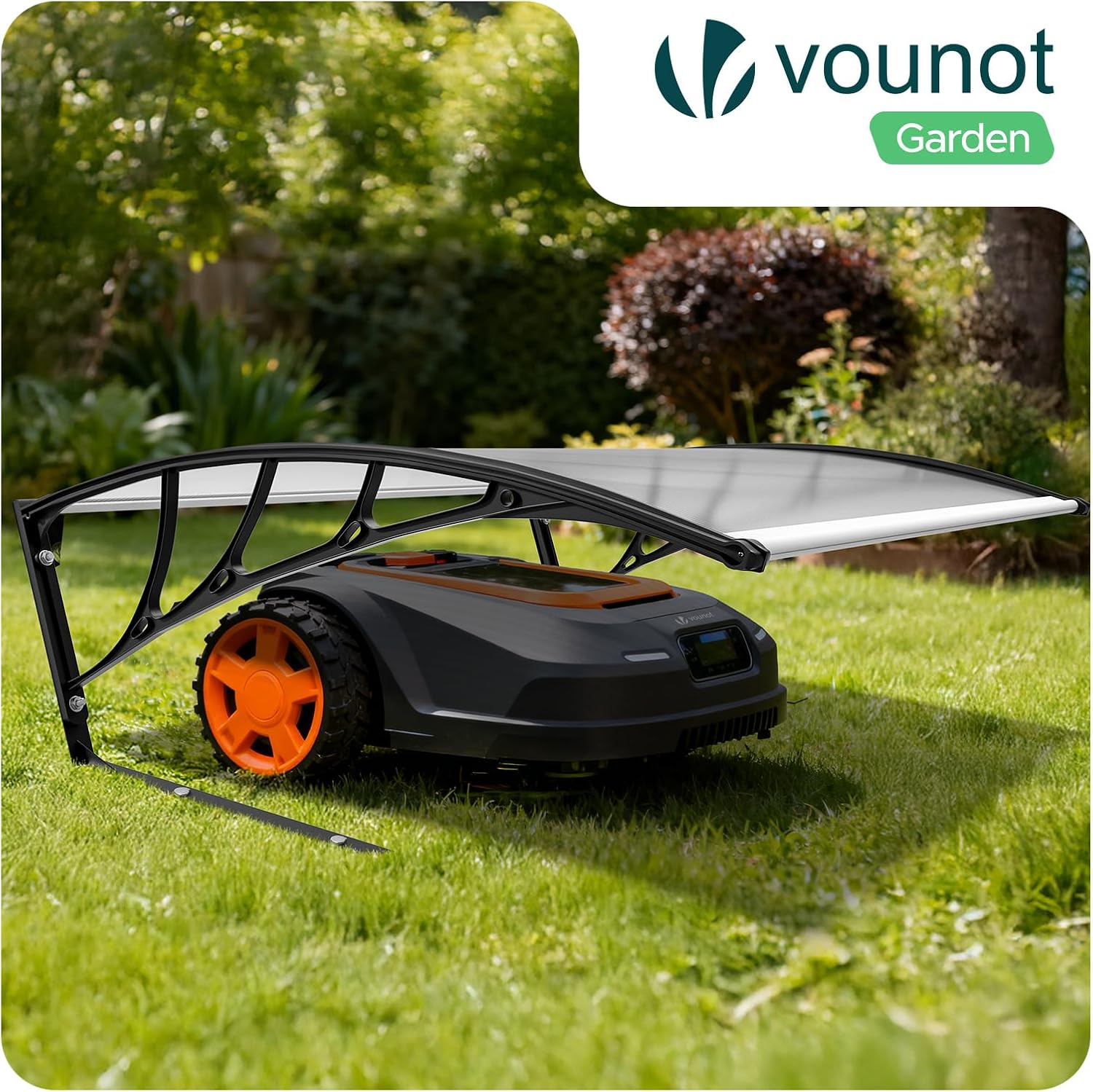 VOUNOT® Robotic Lawnmower Garage Carport 105 x 80 x 46 cm with Metal Feet