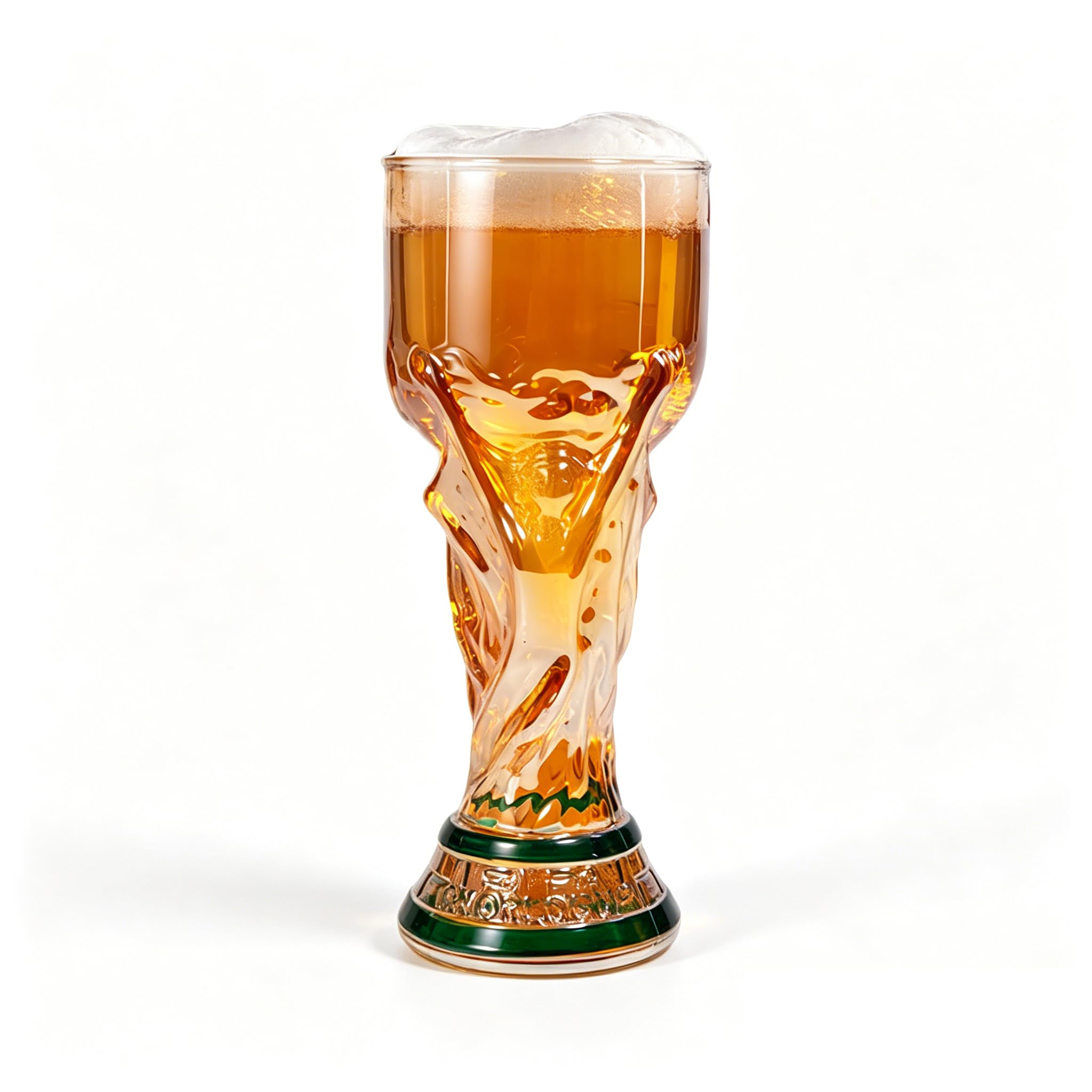 World Cup Trophy Style Glass for 2026 World Cup Large Beer Mug for 2026 Football Match Day Bar Watch Party & Gift for Father Men Football Soccer Fans (500mlB)