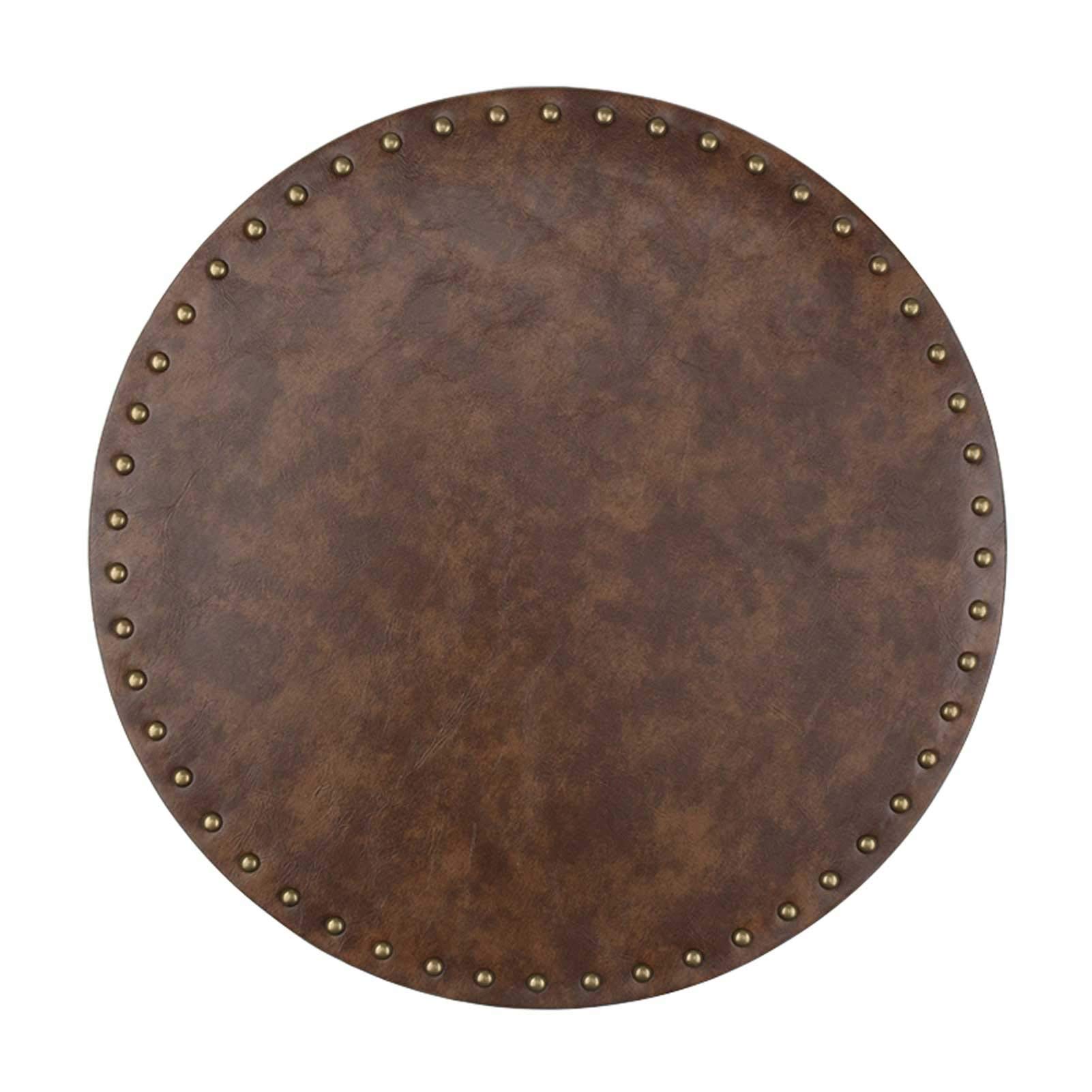 Set di 2 Tovagliette in Similpelle, 38 Cm, Impermeabili, Antimacchia, Resistenti al Calore, in Pu, Antiscivolo E Facili da Pulire, per Tavolo da Cucina E Sala da Pranzo (Marrone)